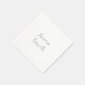 ミニマルプロフェッショナルモダンお名前 スタンダードカクテルナプキン (角)