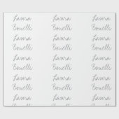 ミニマルプロフェッショナルモダンお名前 ラッピングペーパー (フラット)