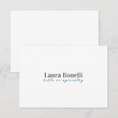 ミニマルプロフェッショナルモダンなプレーンな名前のタイトル エンクロージャーカード (正面/裏面)