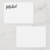 ミニマルプロフェッショナルモダンエレガント ノートカード (正面/裏面)