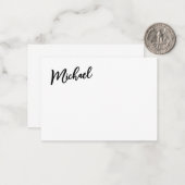 ミニマルプロフェッショナルモダンエレガント ノートカード (正面/裏面インサイチュ)