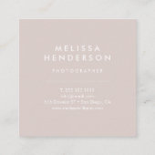 ミニマルプロフェッショナルモダンシャンパン スクエア名刺 (裏面)