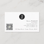 ミニマルプロフェッショナルモダンシンプルブラックグレー 名刺 (裏面)