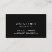 ミニマルプロフェッショナルモダンテンプレートエレガント 名刺 (裏面)