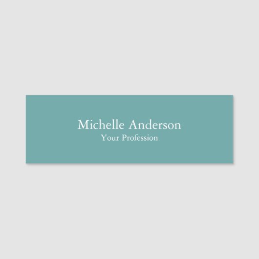 ミニマルプロフェッショナルモダンプレインカデットブルー 名札 (正面)