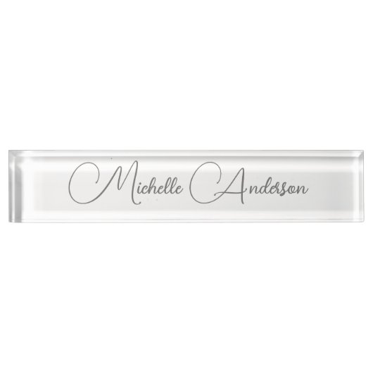 ミニマルプロフェッショナルモダンプレーン名 デスクネームプレート (正面)