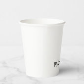 ミニマルプロフェッショナルモダンプレーン白黒 紙コップ (右)