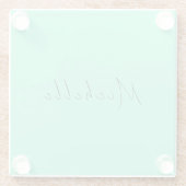 ミニマルプロフェッショナルモダン名（手書き） ガラスコースター (裏面)