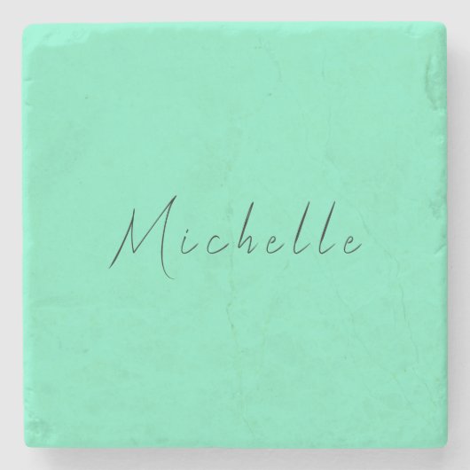 ミニマルプロフェッショナルモダン名（手書き） ストーンコースター (正面)