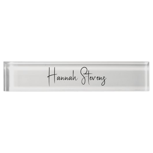 ミニマルプロフェッショナルモダン書道 デスクネームプレート (正面)