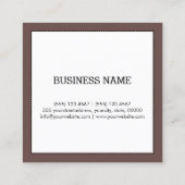 ミニマルプロフェッショナルモダン白肝 スクエア名刺 (裏面)