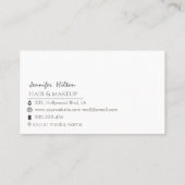 ミニマルプロフェッショナルモダン金ゴールド箔 名刺 (裏面)