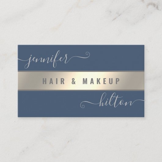 ミニマルプロフェッショナルモダン金ゴールド箔 名刺 (正面)