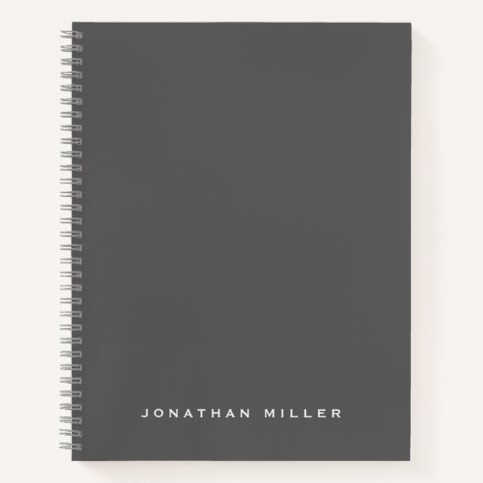ミニマルプロフェッショナルモノグラム名 ノートブック (正面)