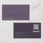 ミニマルプロフェッショナルレタープレスQrコード 名刺 (正面/裏面)