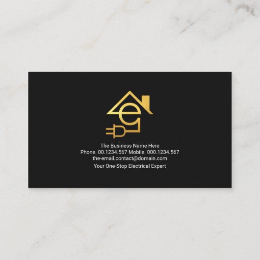 ミニマルプロフェッショナルレターE電気技師 名刺 (裏面)