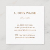 ミニマルプロフェッショナルロゴQR スクエア名刺 (裏面)