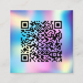 ミニマルプロフェッショナルロゴQR スクエア名刺 (正面)