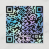 ミニマルプロフェッショナルロゴQR スクエア名刺 (正面)