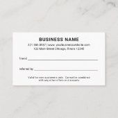 ミニマルプロフェッショナルロモダンゴシンプル 紹介カード (裏面)