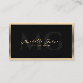 ミニマルプロフェッショナル不動産仲介業者フェイク金ゴールド縁ど 名刺