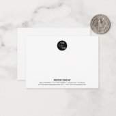 ミニマルプロフェッショナル事業会社独自のロゴ ノートカード (正面/裏面インサイチュ)