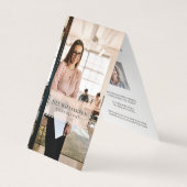 ミニマルプロフェッショナル会社のロゴとビジネスフォト 名刺 (正面)