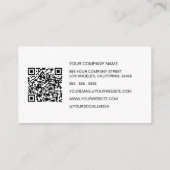 ミニマルプロフェッショナル会社カスタムロゴQR 名刺 (裏面)