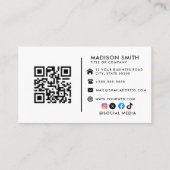 ミニマルプロフェッショナル会社ロゴQRコードブシン 名刺 (正面)