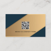 ミニマルプロフェッショナル会社ロゴQRコード 名刺 (裏面)