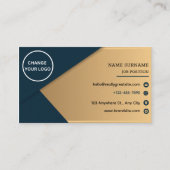 ミニマルプロフェッショナル会社ロゴQRコード 名刺 (正面)