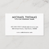 ミニマルプロフェッショナル会社ロゴQRコード 名刺 (裏面)