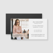 ミニマルプロフェッショナル会社名とビジネスフォト (正面/裏面)