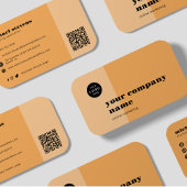 ミニマルプロフェッショナル会社名ロゴQRコード 名刺