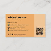 ミニマルプロフェッショナル会社名ロゴQRコード 名刺 (裏面)