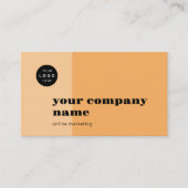 ミニマルプロフェッショナル会社名ロゴQRコード 名刺 (正面)