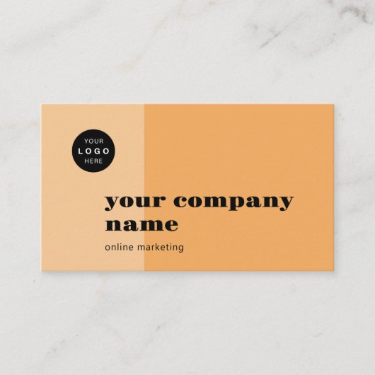 ミニマルプロフェッショナル会社名ロゴQRコード 名刺 (正面)