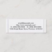 ミニマルプロフェッショナル名刺 スキニー名刺 (裏面)