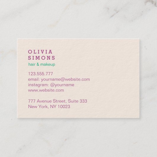 ミニマルプロフェッショナル名刺 名刺 (裏面)