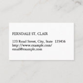 ミニマルプロフェッショナル名刺 名刺 (裏面)