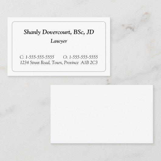 ミニマルプロフェッショナル名刺 名刺 (正面/裏面)