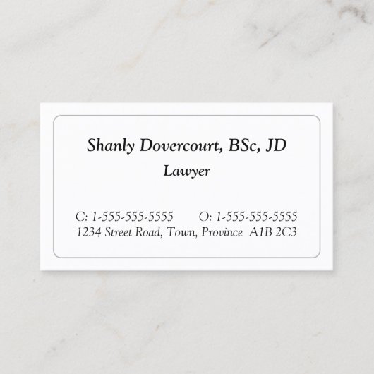 ミニマルプロフェッショナル名刺 名刺 (正面)