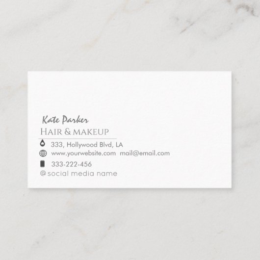 ミニマルプロフェッショナル幾何学モノグラム 名刺 (裏面)