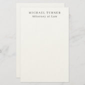 ミニマルプロフェッショナル弁護士 便箋 (正面/裏面)