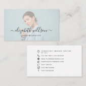 ミニマルプロフェッショナル手書きスクリプトフォト 名刺 (正面/裏面)