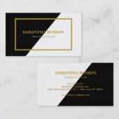 ミニマルプロフェッショナル白黒 ロイヤリティカード (正面/裏面)