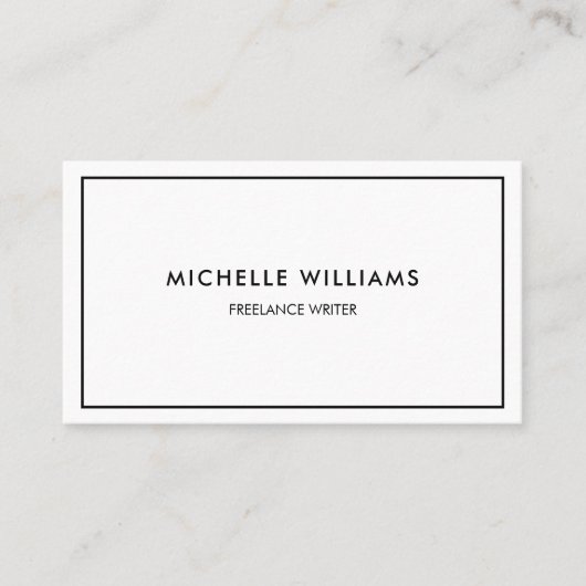 ミニマルプロフェッショナル白黒 名刺 (正面)