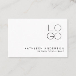 ミニマルプロフェッショナル白黒QRコード 名刺