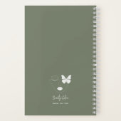 ミニマルプロフェッショナル美しいサロンセージグリーン ノートブック (裏面)