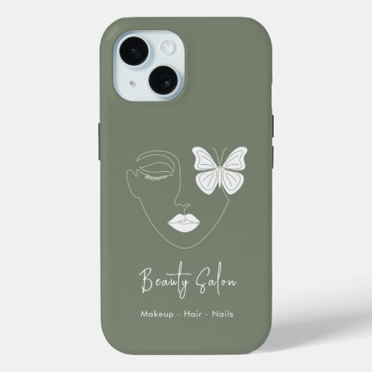 ミニマルプロフェッショナル美しいサロンセージグリーン Case-Mate iPhoneケース (裏面)